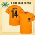 Camisa retrô Holanda Yohan cruyff - HOL