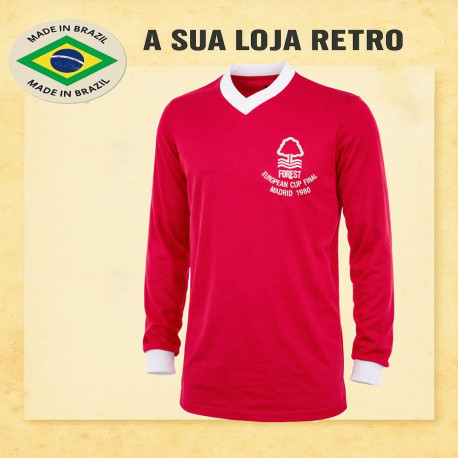 Camisa retrô Nottingham Forest ml Vermelha 1979 - ENG