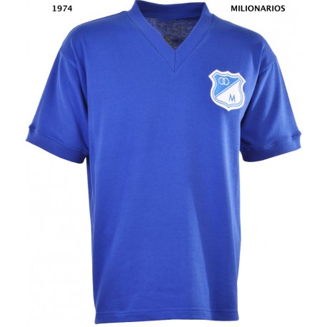 Camisa retrô do Milionarios Bogota 1974.COL